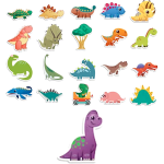 Lovely Cartoon Dinosaur Stickers 10's -  sold assorted